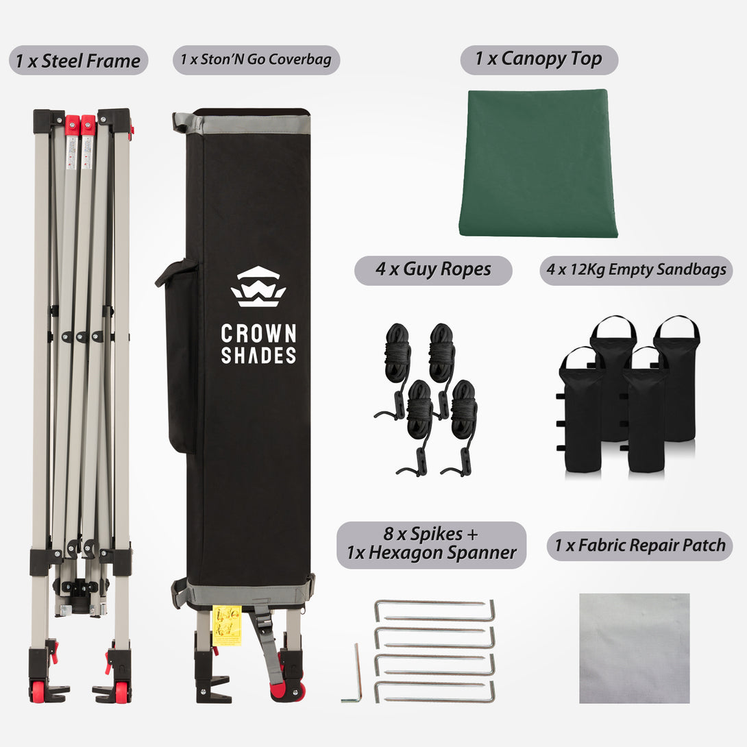 Tente pliante 8x8 et système CenterLOK™ à pression unique
