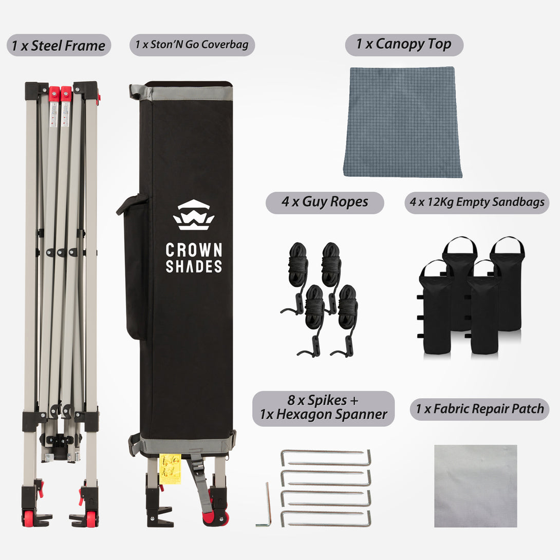 Tente pliante 8x8 et système CenterLOK™ à pression unique