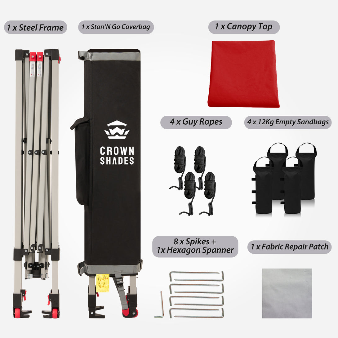 Tente pliante 8x8 et système CenterLOK™ à pression unique