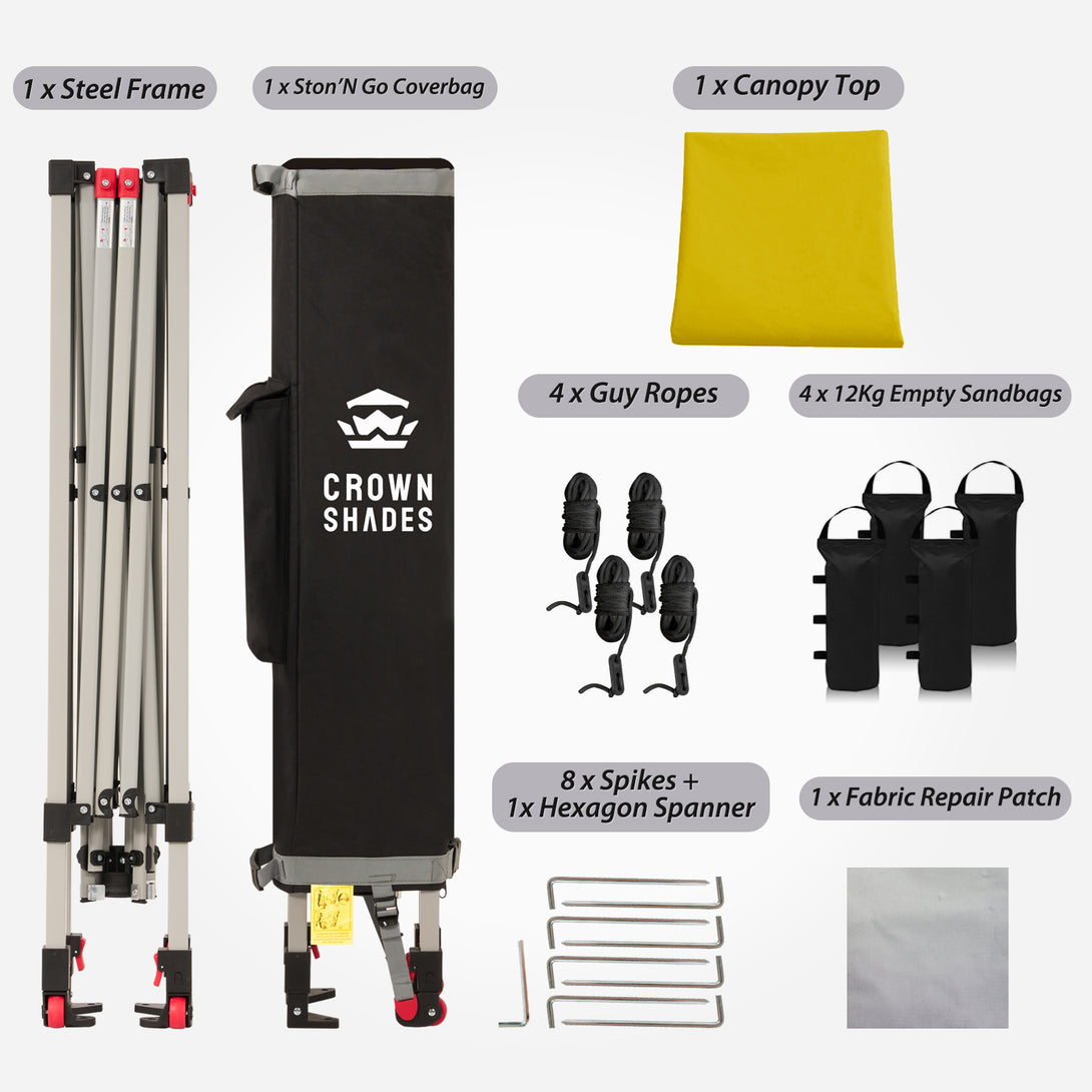 Tente pliante 8x8 et système CenterLOK™ à pression unique