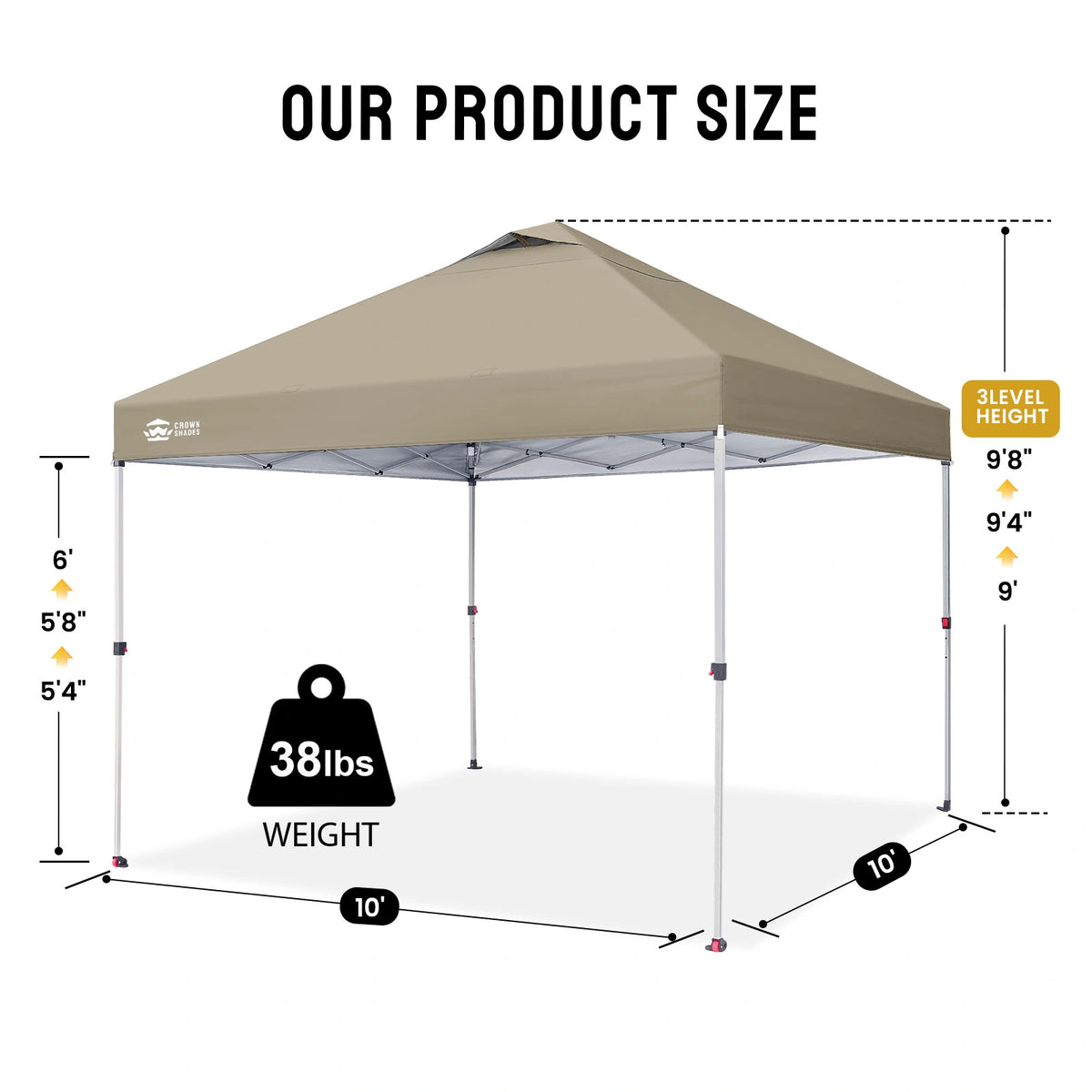 CenterLOK® 10' x 10' One-Push Canopy