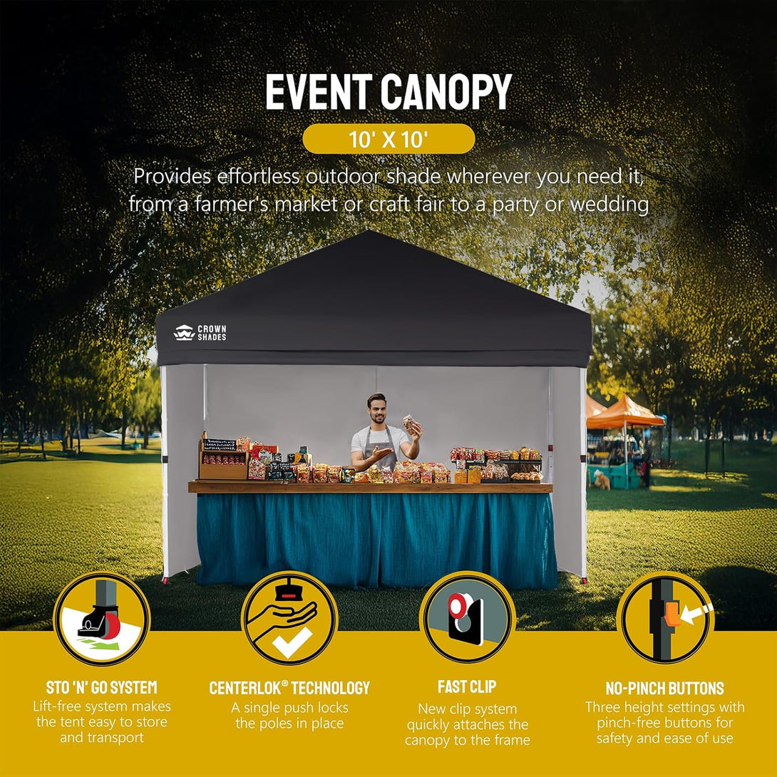 10x10 Commercial CenterLOK™ Canopy & 4 Sidewalls