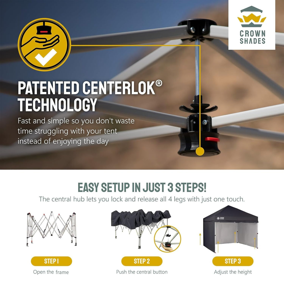 10x10 Commercial CenterLOK™ Canopy & 4 Sidewalls