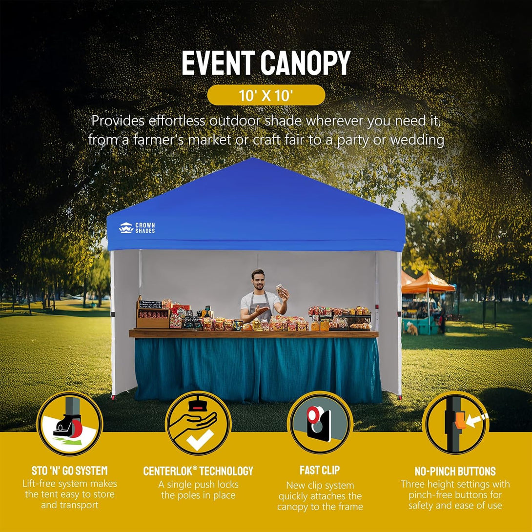 10x10 Commercial CenterLOK™ Canopy & 4 Sidewalls