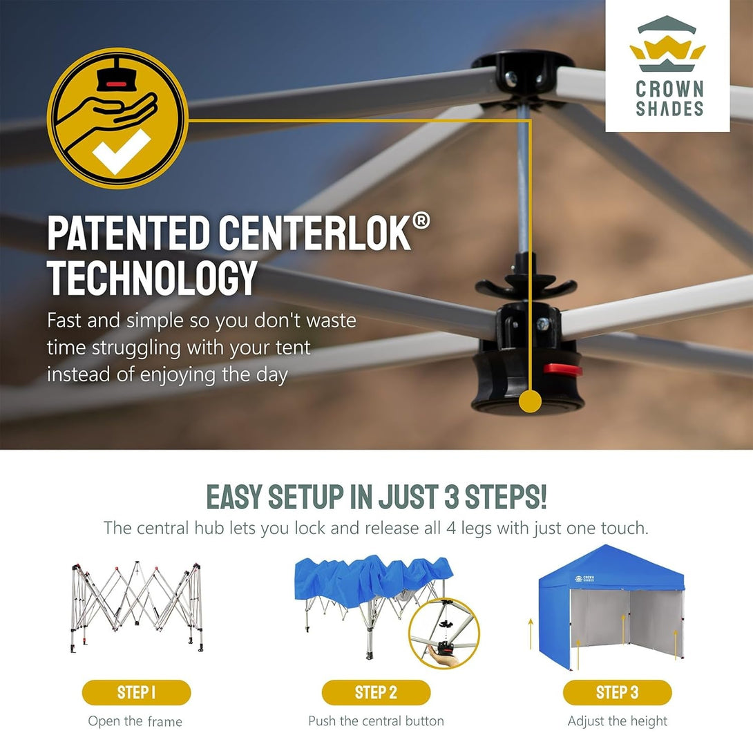 10x10 Commercial CenterLOK™ Canopy & 4 Sidewalls