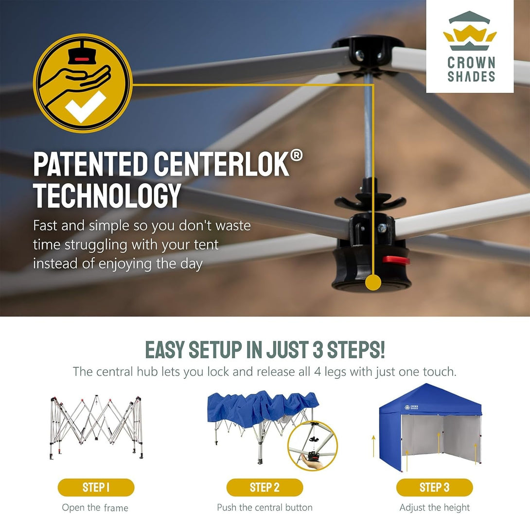10x10 Commercial CenterLOK™ Canopy & 4 Sidewalls
