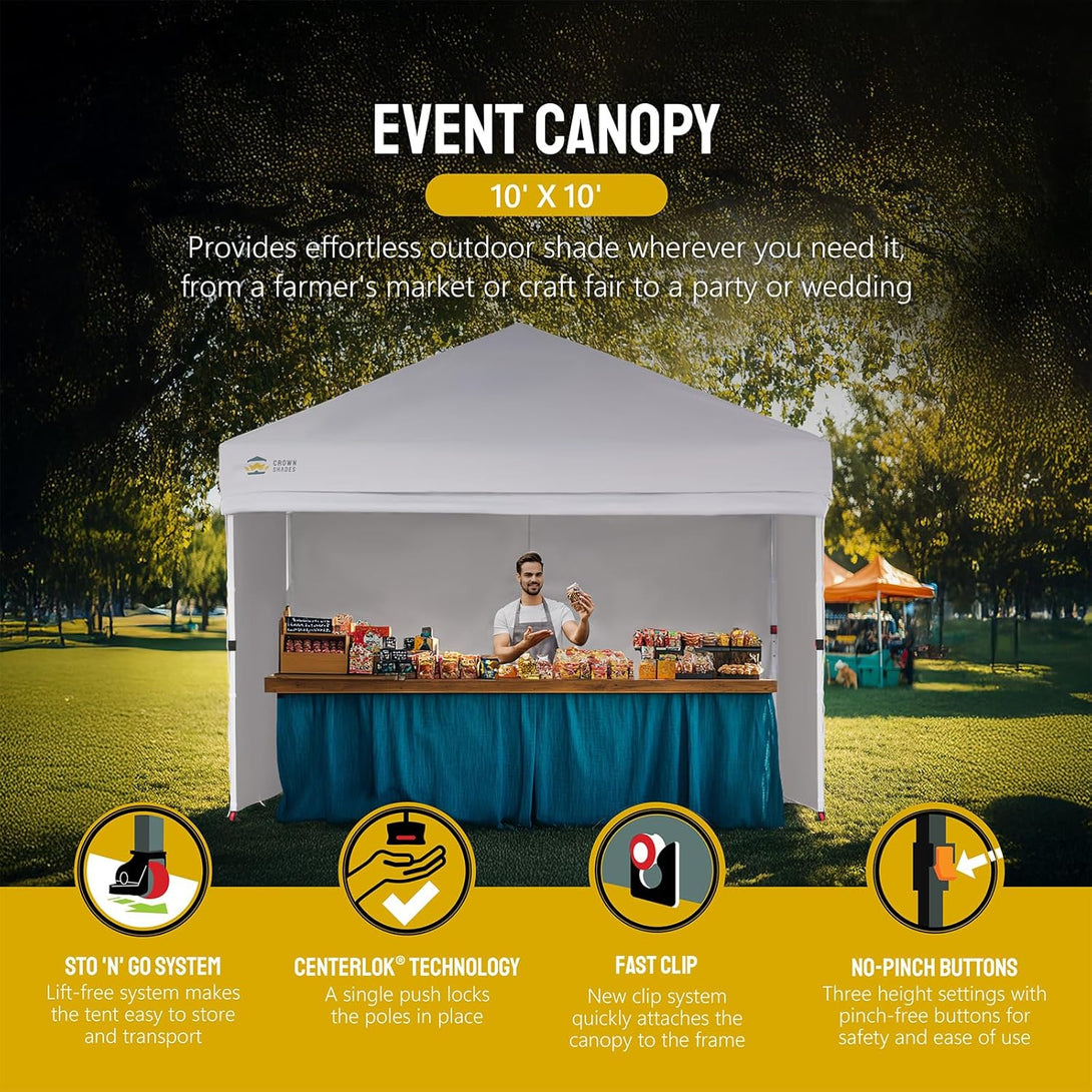 10x10 Commercial CenterLOK™ Canopy & 4 Sidewalls