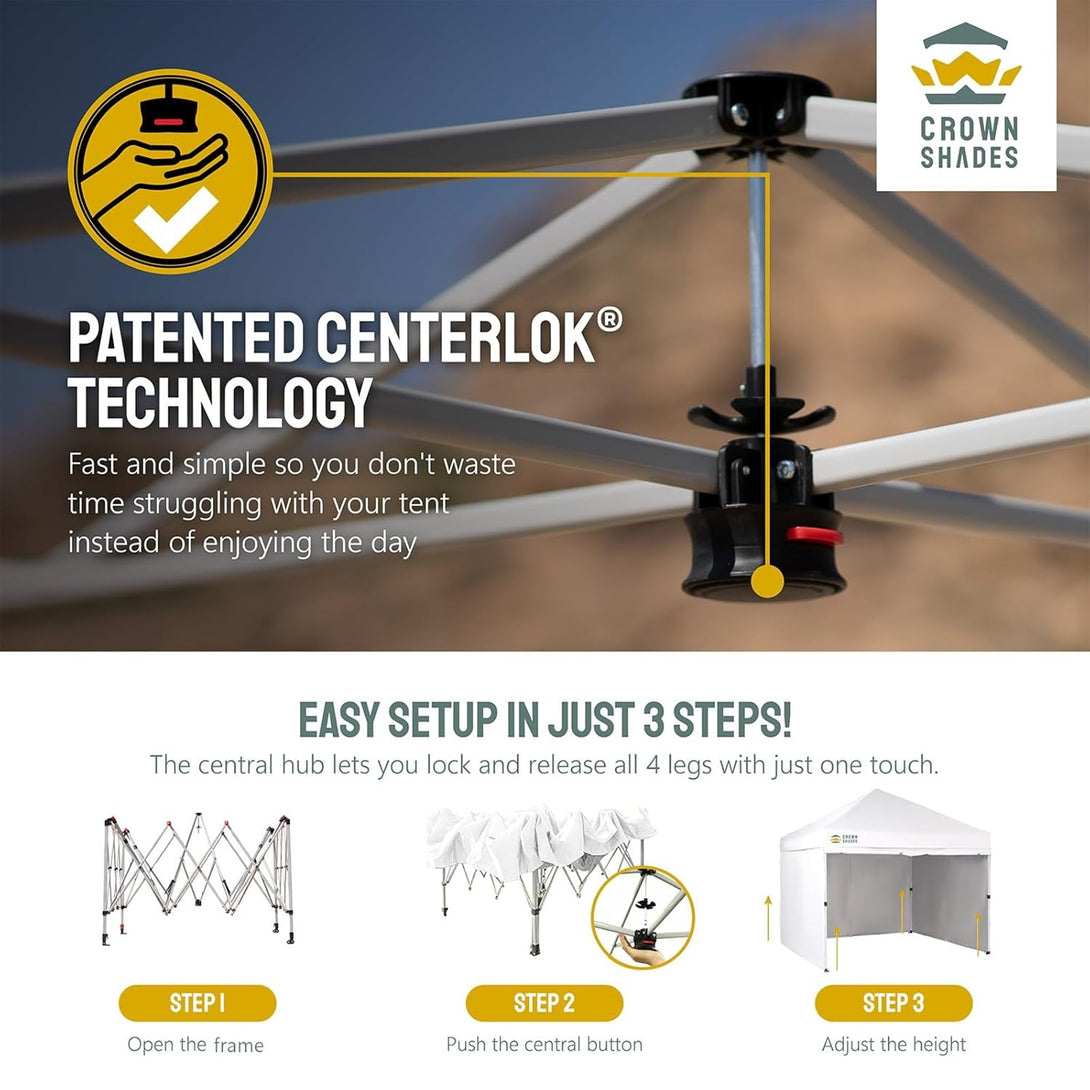10x10 Commercial CenterLOK™ Canopy & 4 Sidewalls