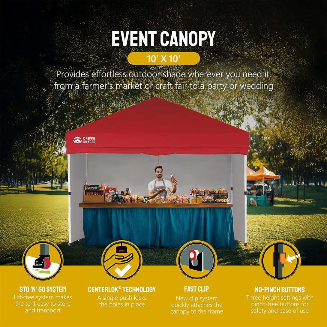10x10 Commercial CenterLOK™ Canopy & 4 Sidewalls