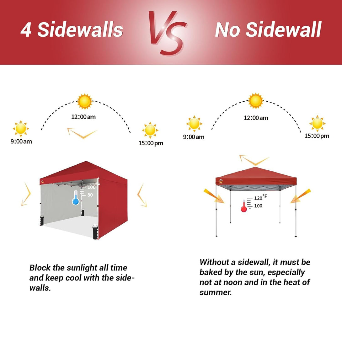 10x10 Commercial CenterLOK™ Canopy & 4 Sidewalls