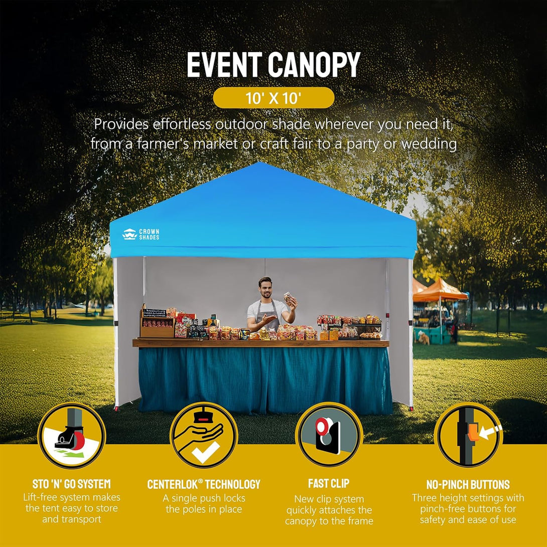 10x10 Commercial CenterLOK™ Canopy & 4 Sidewalls