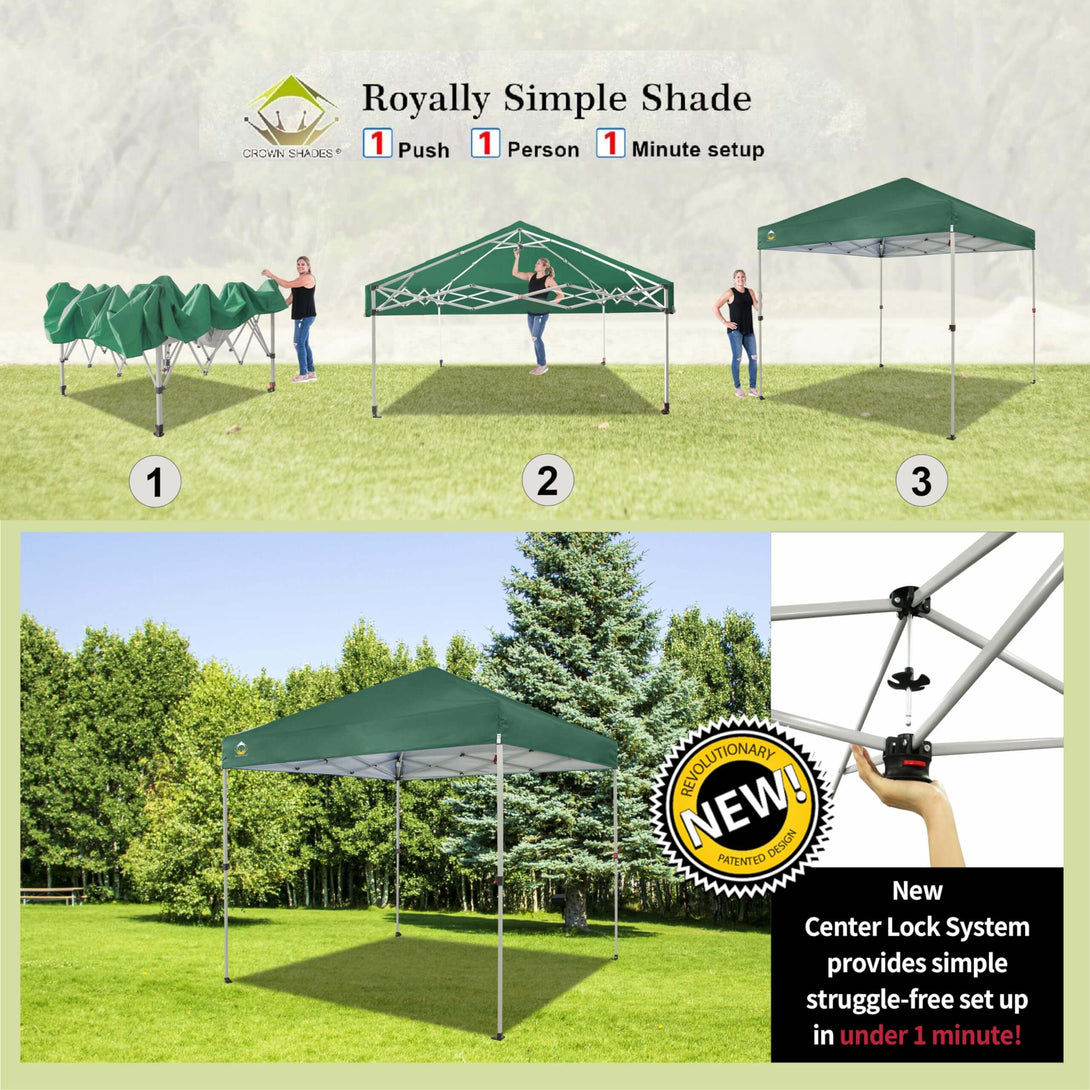 Canopée Recreational Centerlok 8x8 - Sto 'N Go, Revêtement Argenté, 150D - RS64F