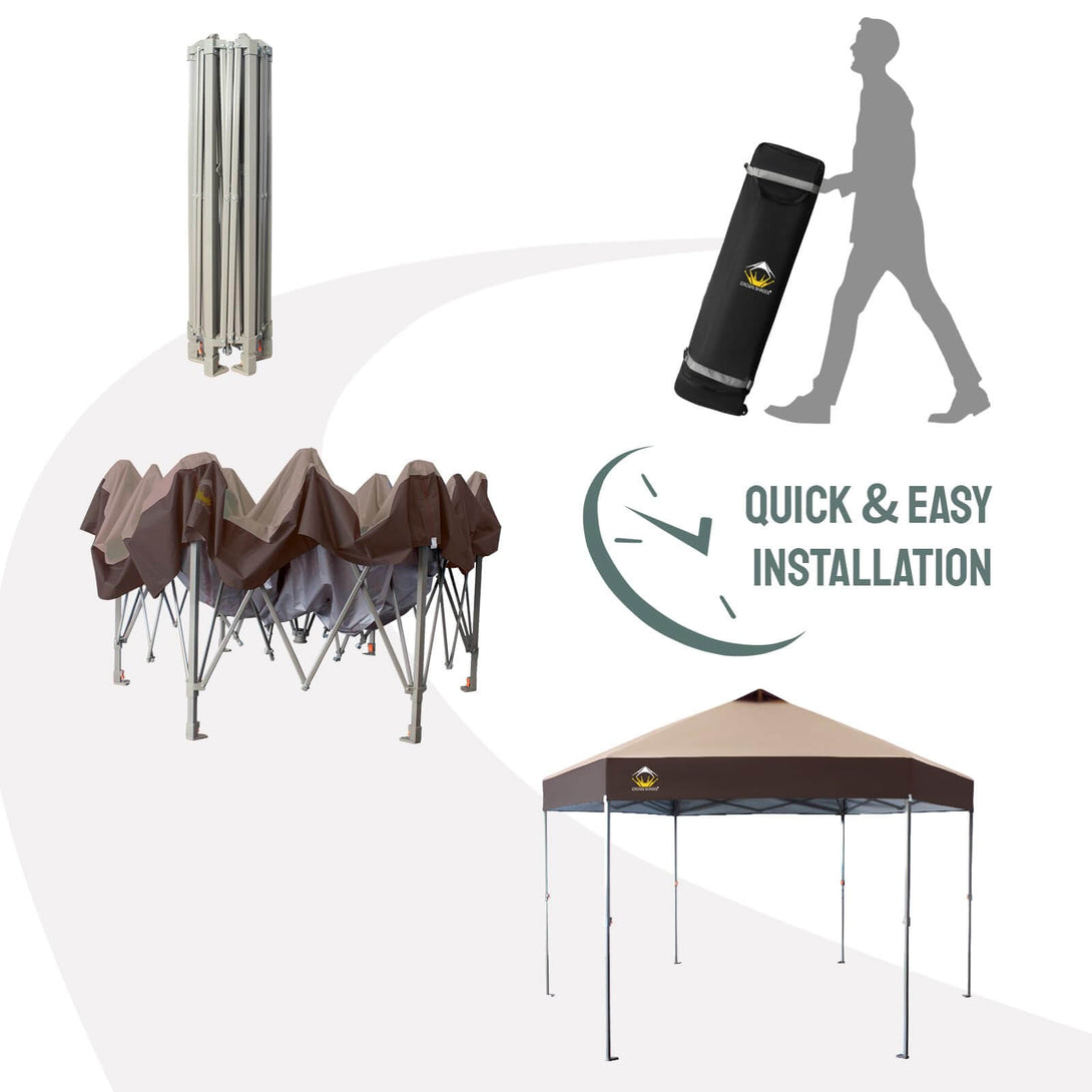 14x14 Pop Up Gazebo - 6-Sided