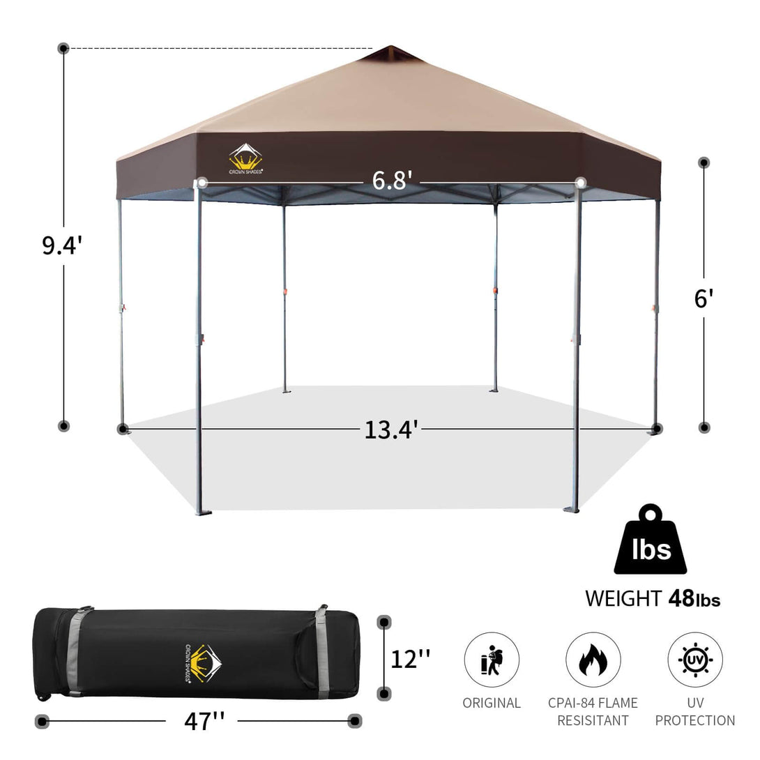 14x14 Pop Up Gazebo - 6-Sided