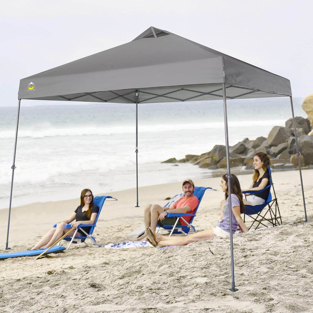 9x9 Pop Up Canopy Tent with Roller Bag – Slant Leg Outdoor Shade for Events & Camping