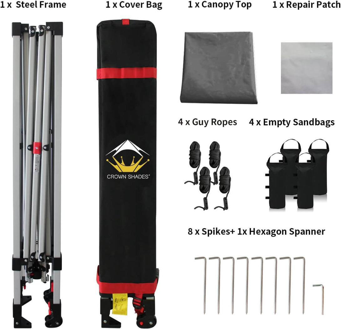 Canopée Recreational Centerlok 8x8 - Sto 'N Go, Revêtement Argenté, 150D - RS64F