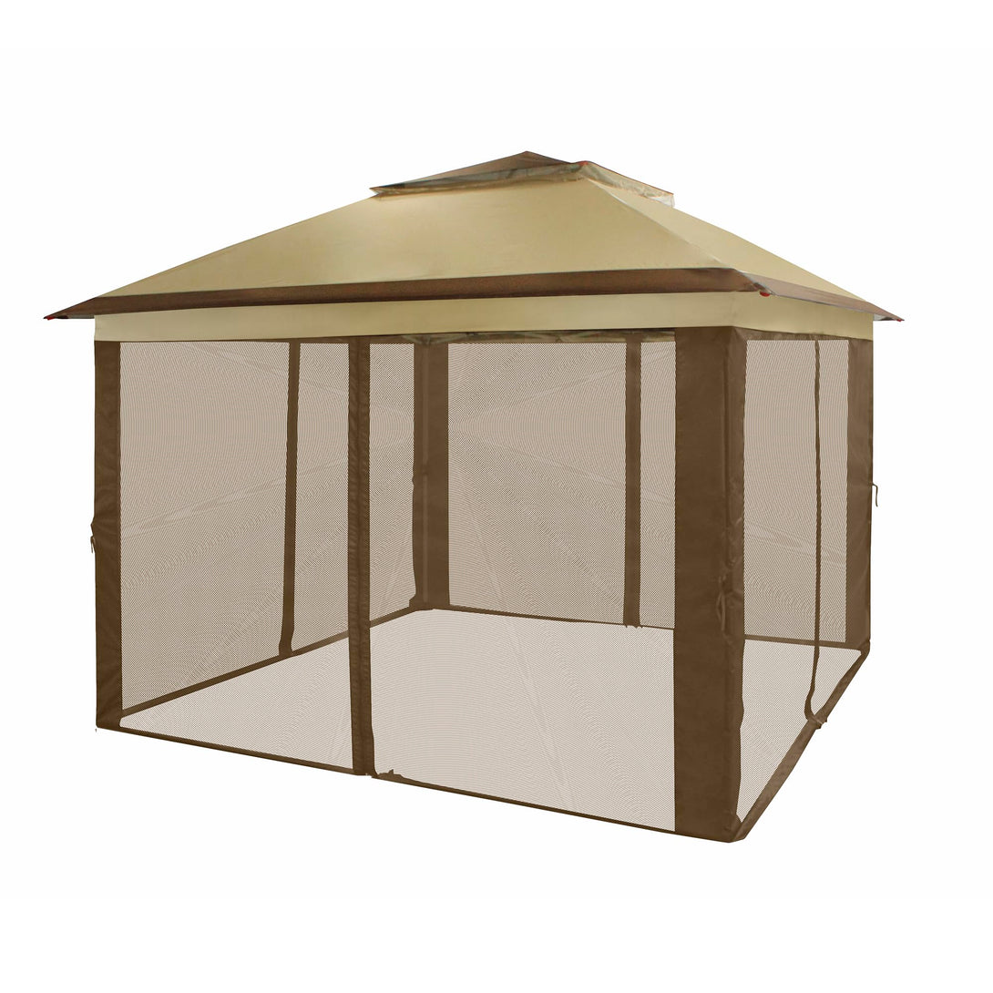 Tente de tonnelle pop-up 11x11 avec murs en maille