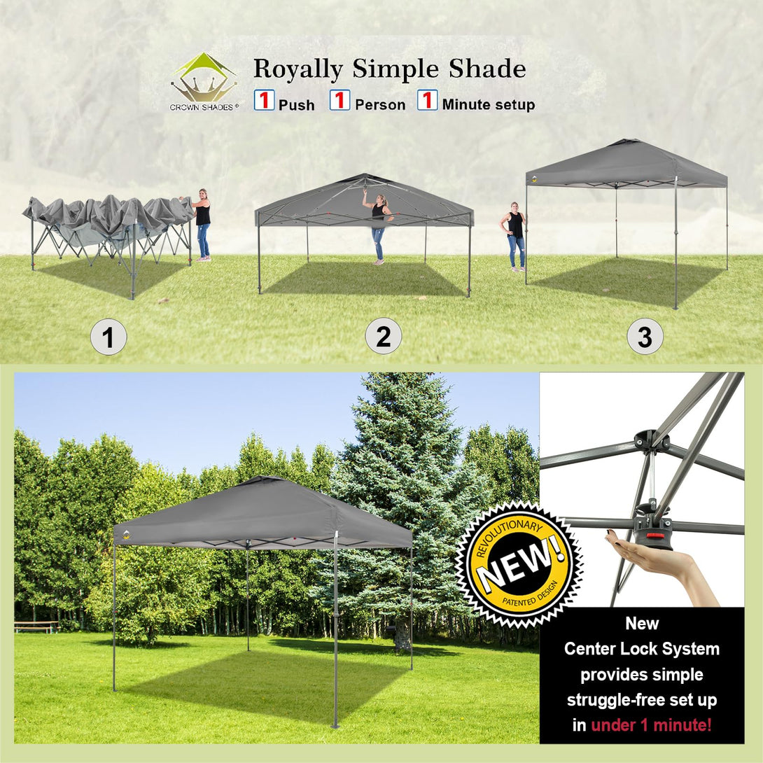 Tente pliante 10x10 - Ombre instantanée pour plage et extérieur