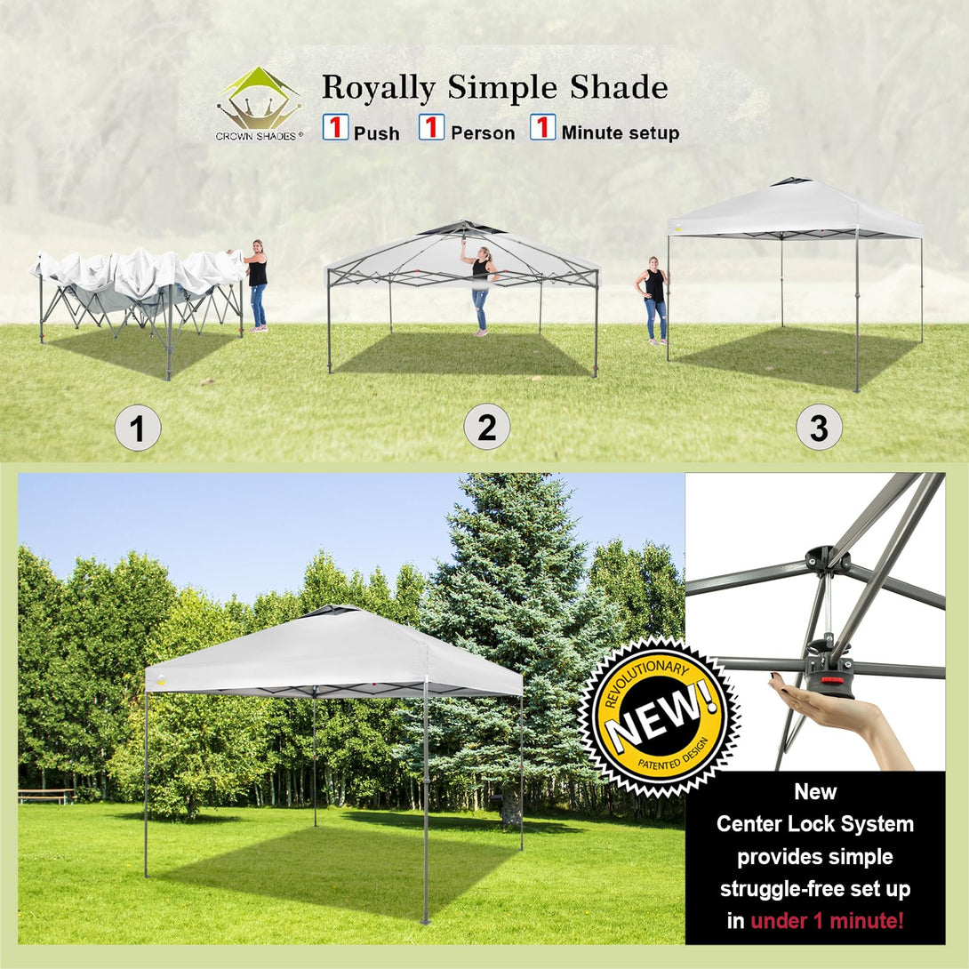 Tente pliante 10x10 - Ombre instantanée pour plage et extérieur