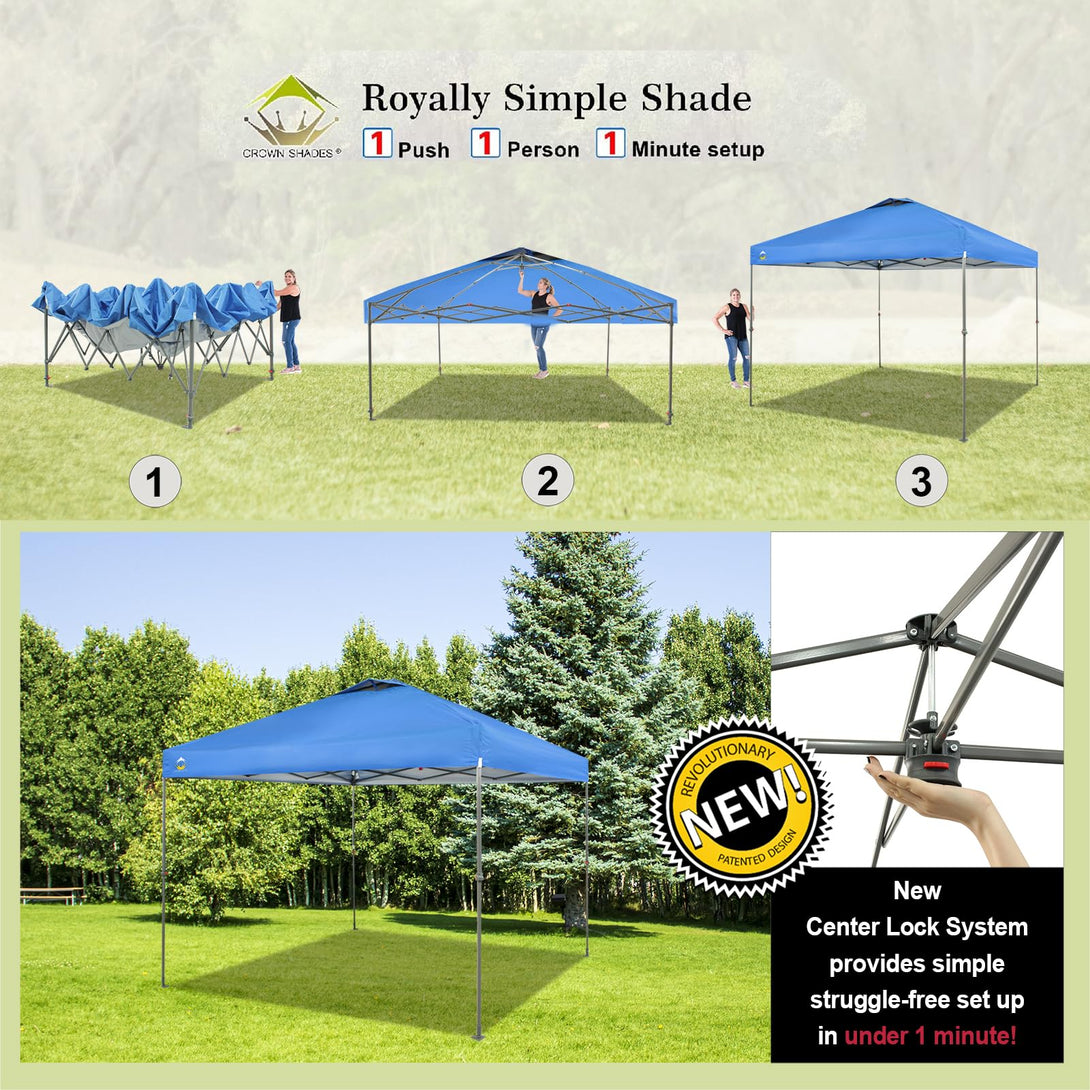 Tente pliante 10x10 - Ombre instantanée pour plage et extérieur