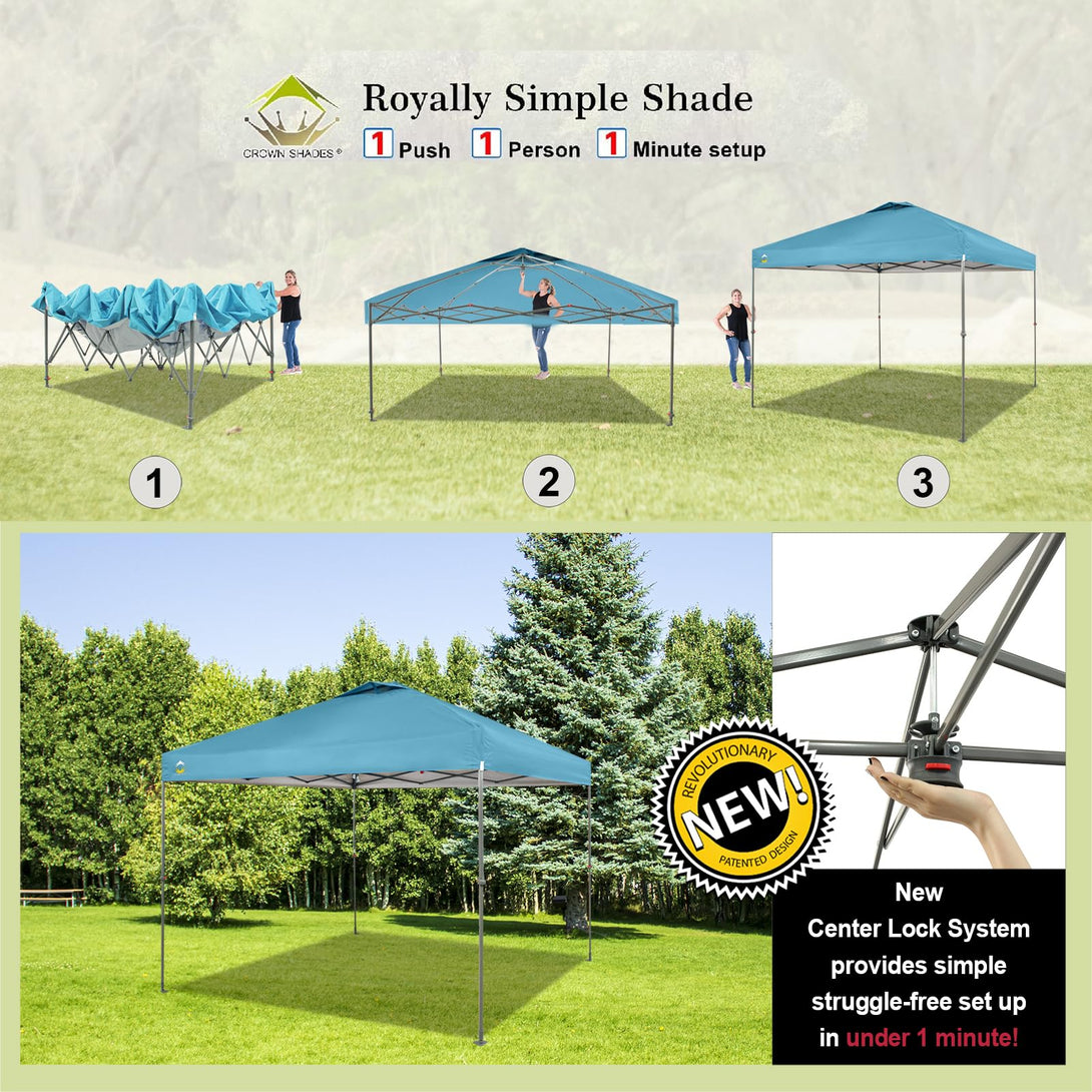 Tente pliante 10x10 - Ombre instantanée pour plage et extérieur