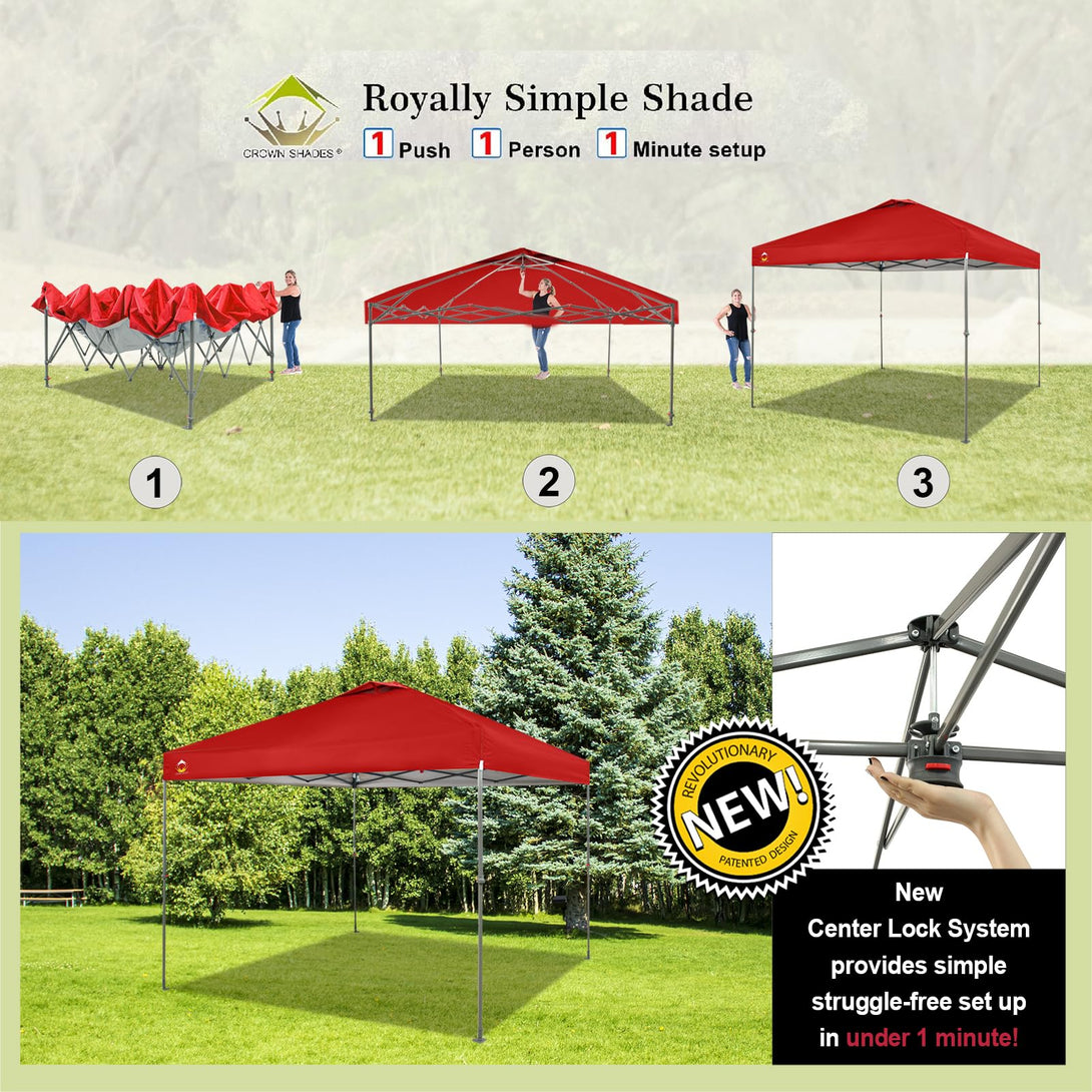 Tente pliante 10x10 - Ombre instantanée pour plage et extérieur