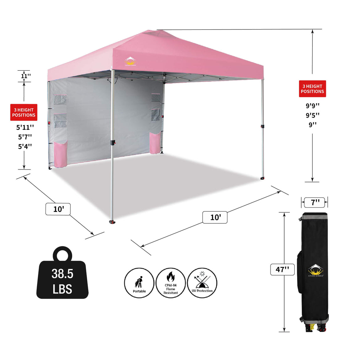 10x10 Pop Up Canopy & 1 Organizer Sidewall