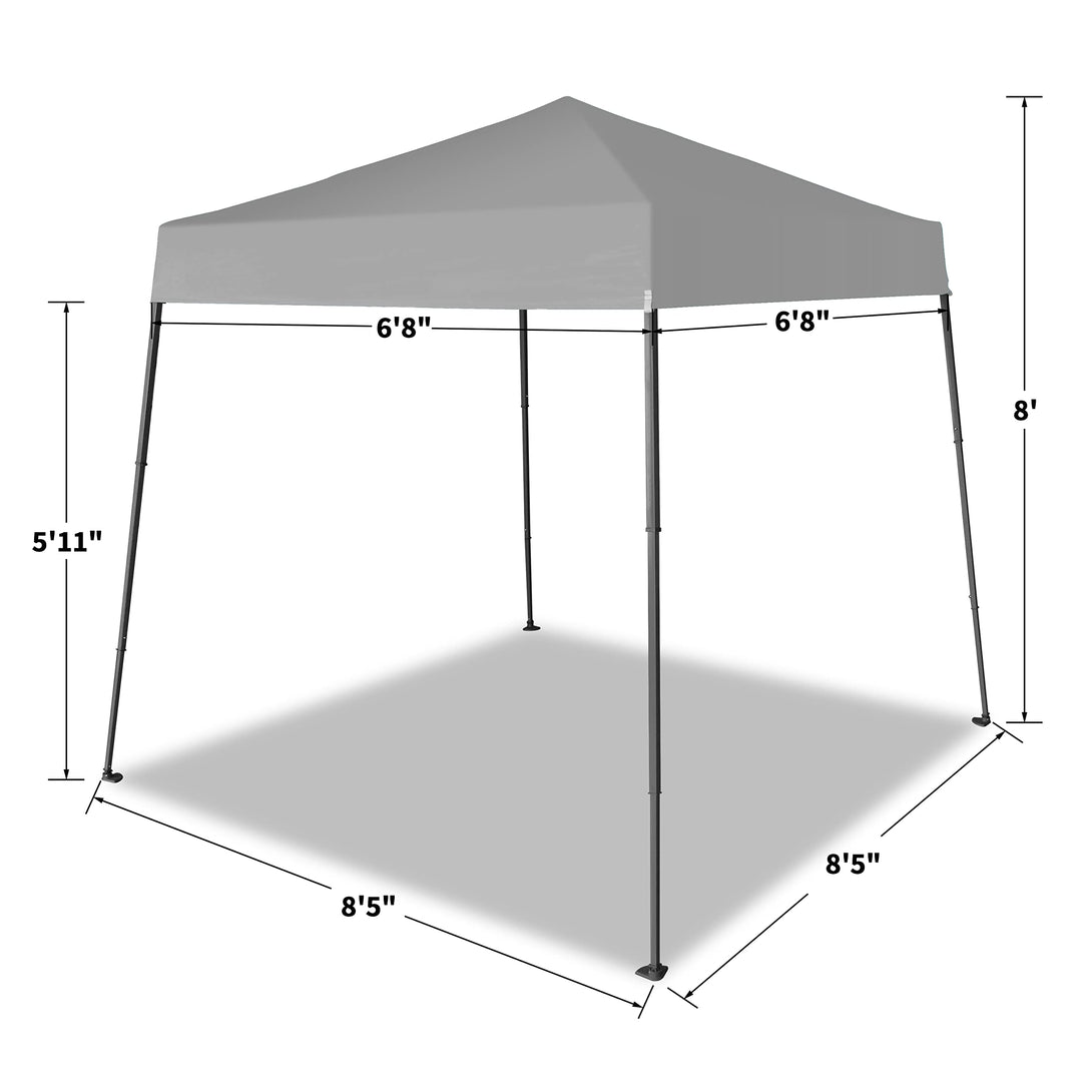 Tente de plage pop-up avec auvent à jambes inclinées 6,5x6,5