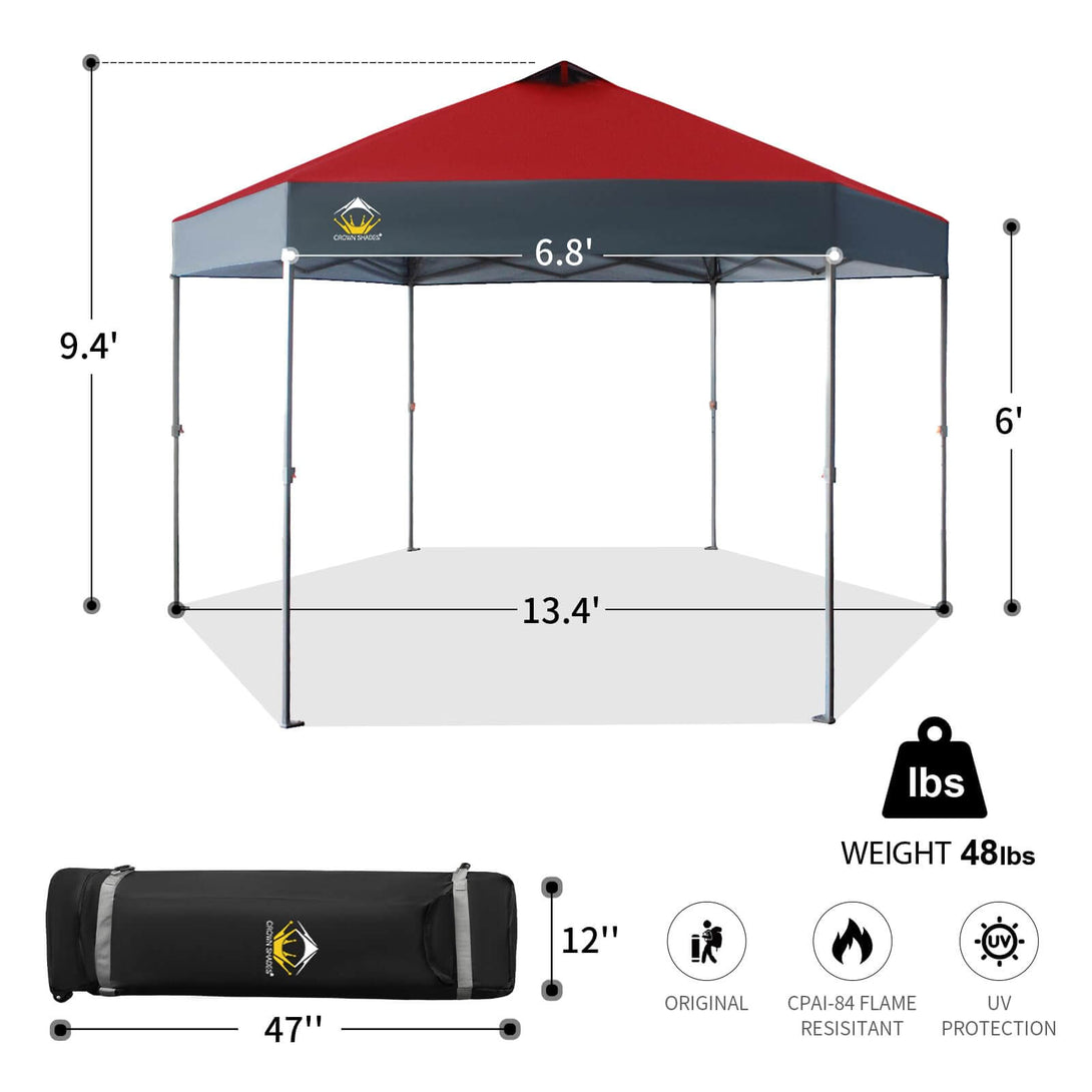 14x14 Pop Up Gazebo - 6-Sided