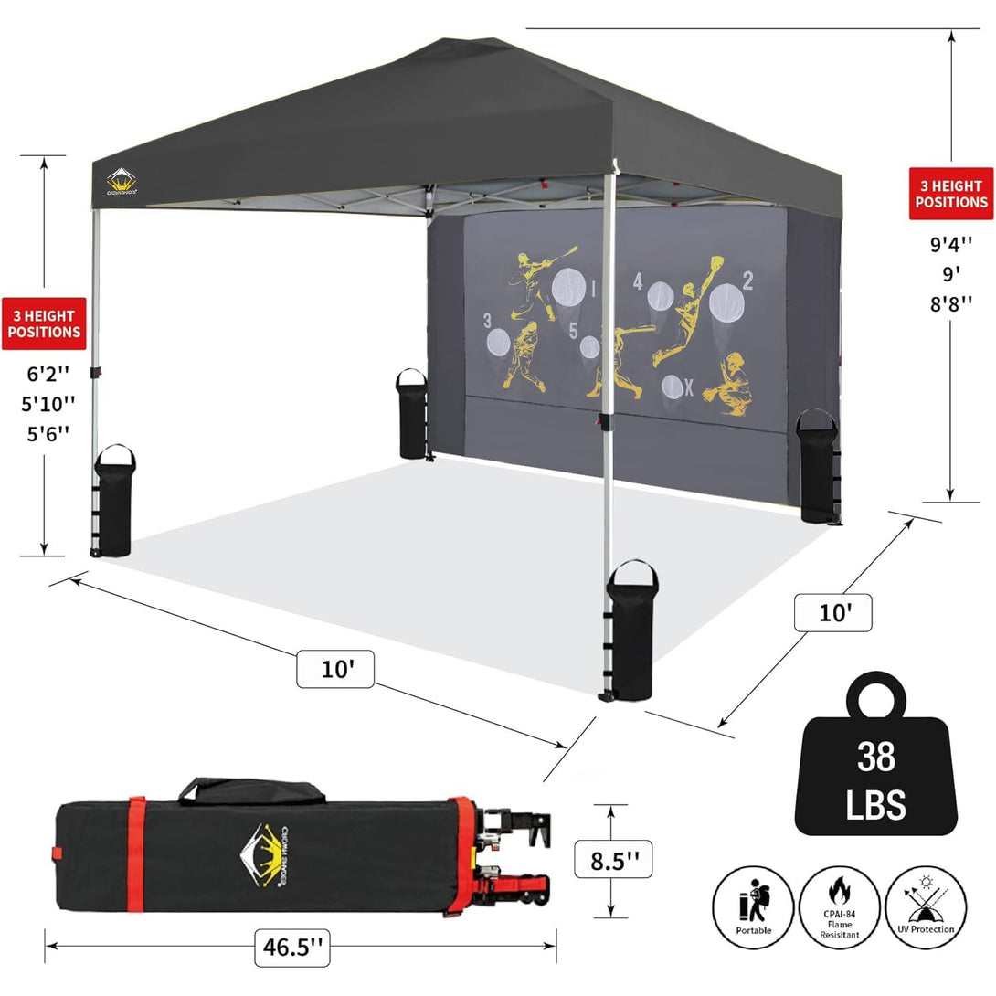 Tente pliante 10x10 avec filet de jeu