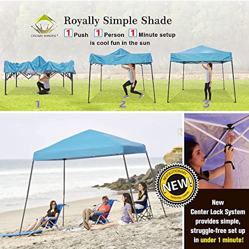 Tente de plage pop-up avec auvent à jambes inclinées 6,5x6,5