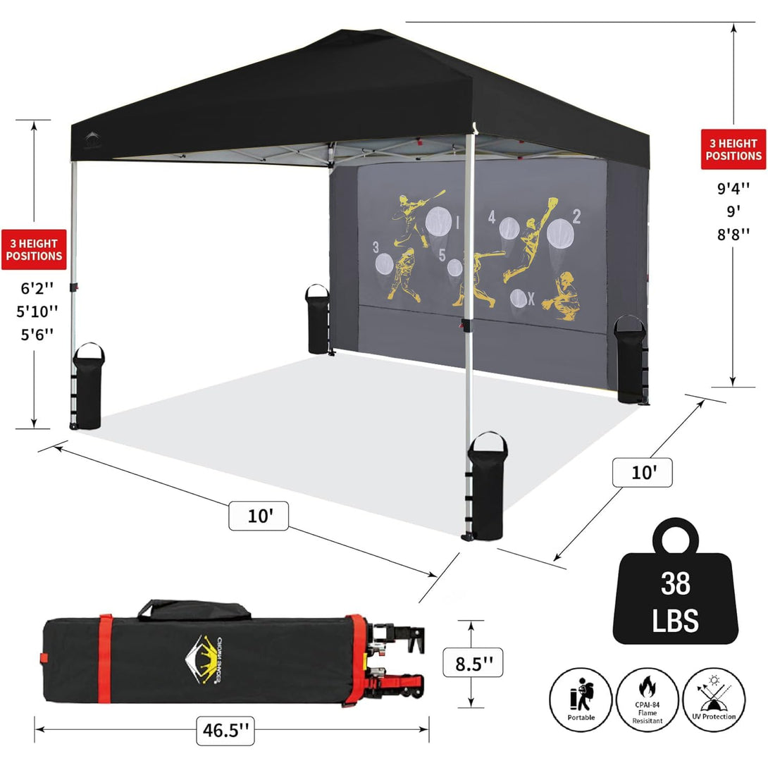 Tente pliante 10x10 avec filet de jeu