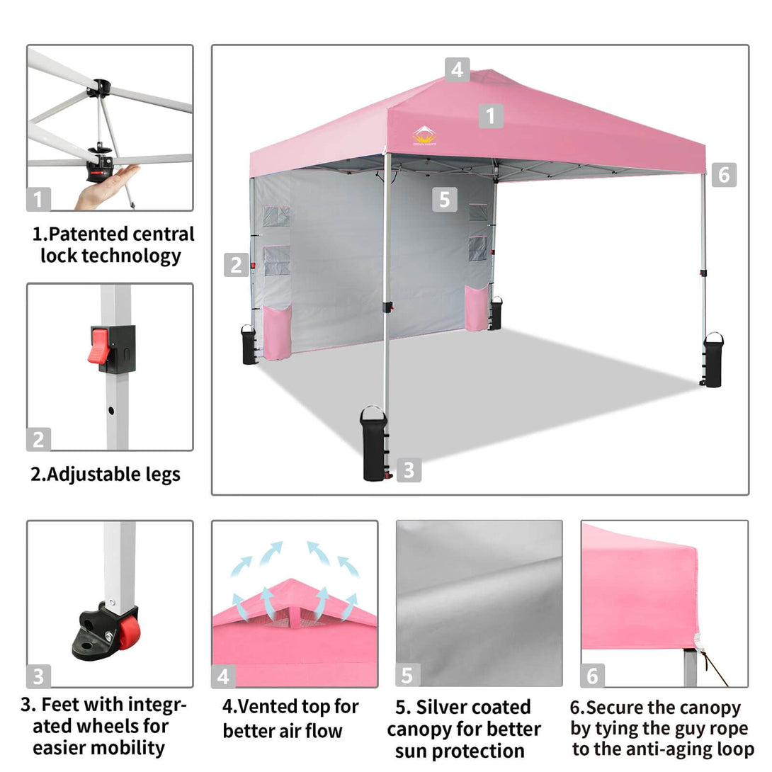 10x10 Pop Up Canopy & 1 Organizer Sidewall