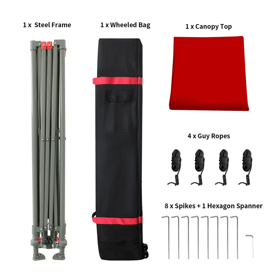 Tente pliante 10x10 - Ombre instantanée pour plage et extérieur