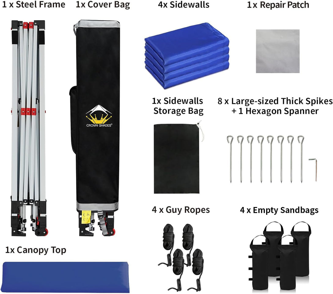 10x10 Commercial CenterLOK™ Canopy & 4 Sidewalls