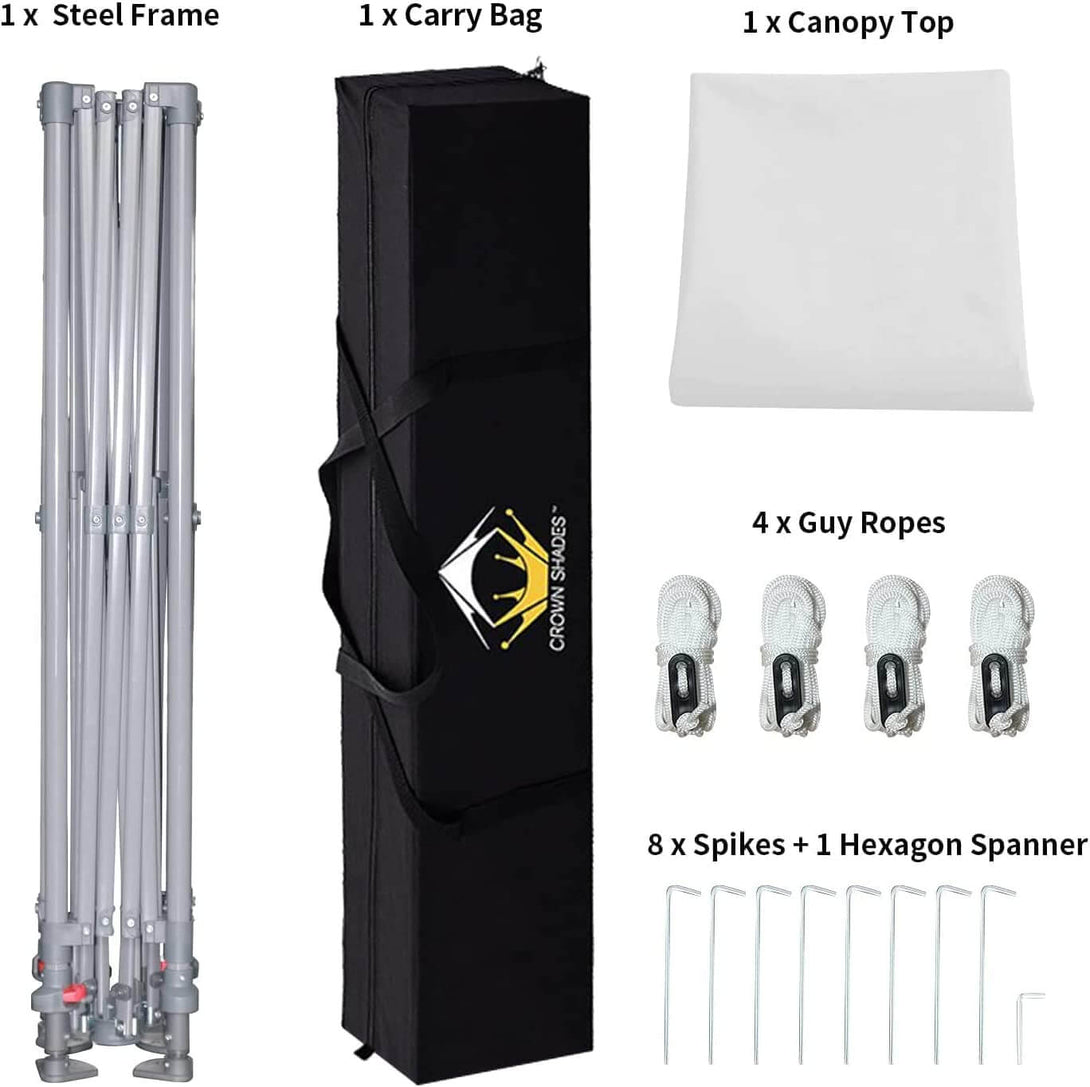 9x9 Pop Up Canopy Tent with Roller Bag – Slant Leg Outdoor Shade for Events & Camping