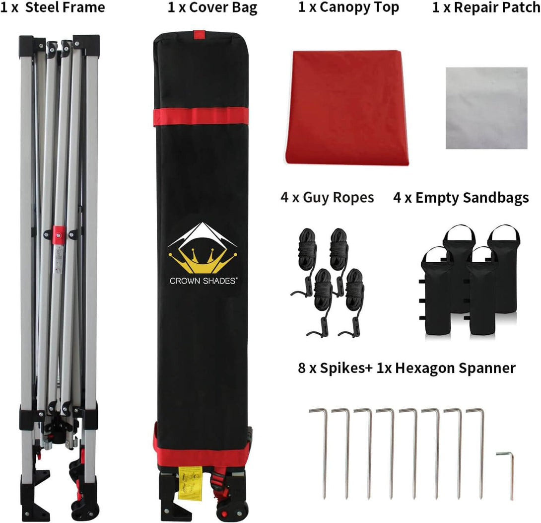 Canopée Recreational Centerlok 8x8 - Sto 'N Go, Revêtement Argenté, 150D - RS64F