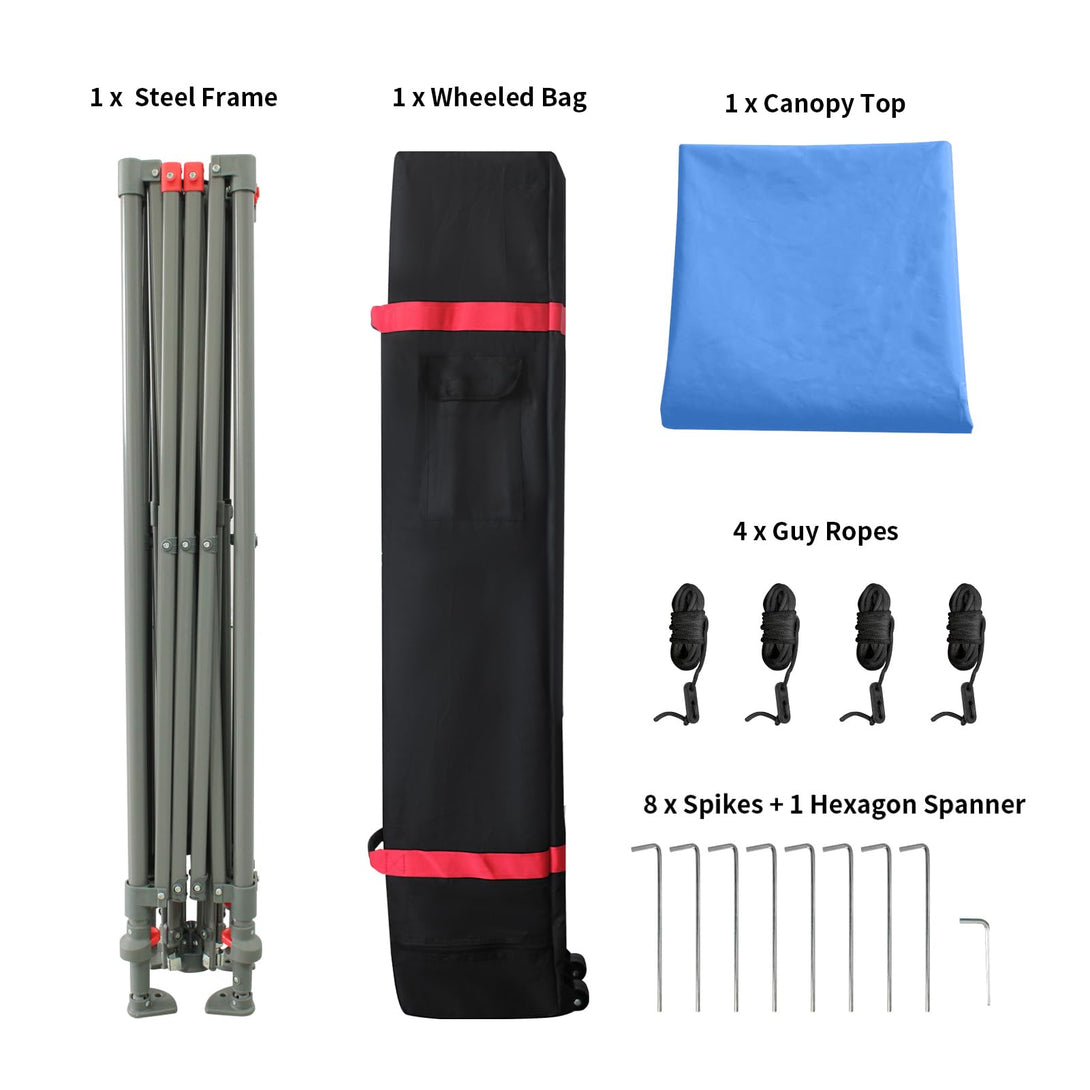 Tente pliante 10x10 - Ombre instantanée pour plage et extérieur