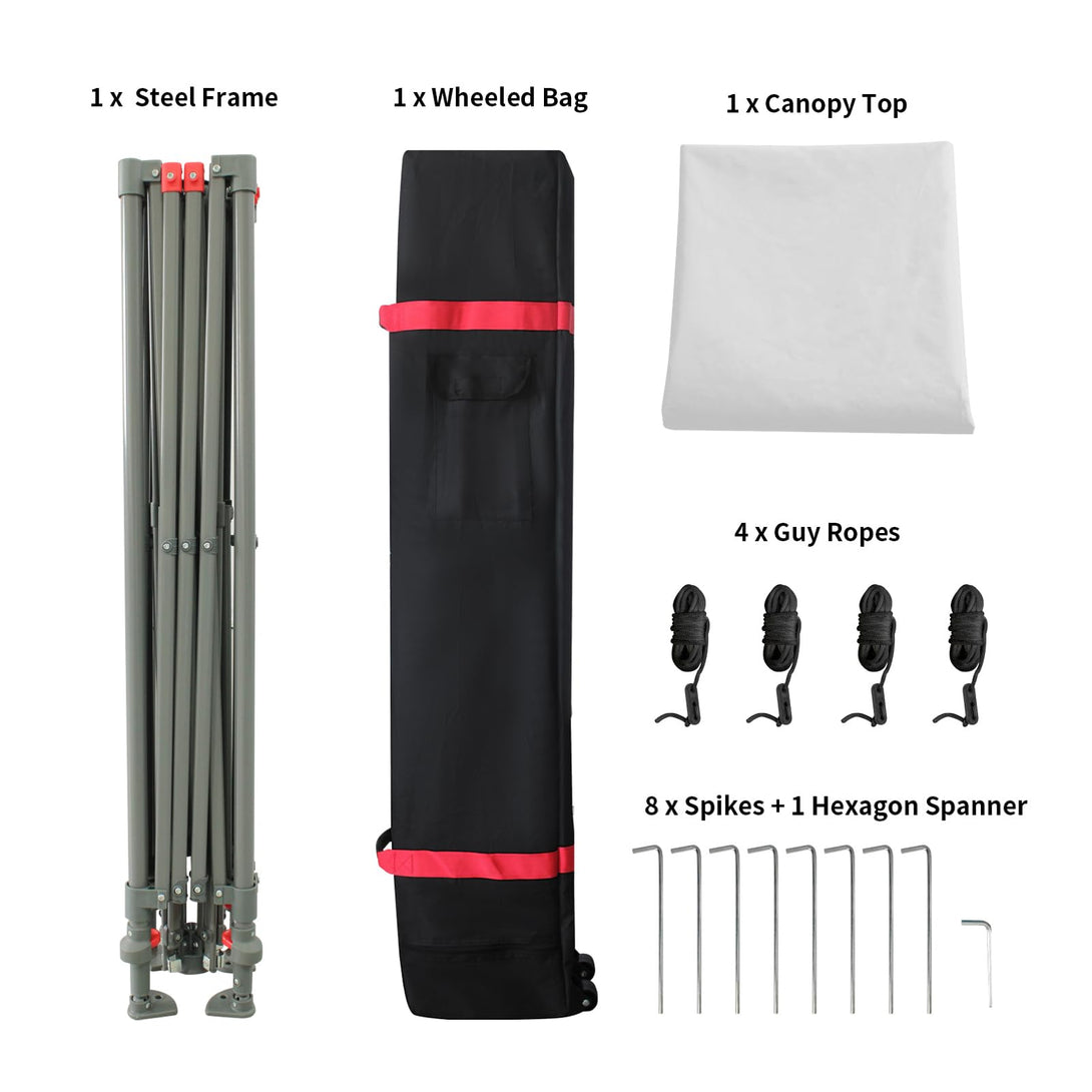 Tente pliante 10x10 - Ombre instantanée pour plage et extérieur