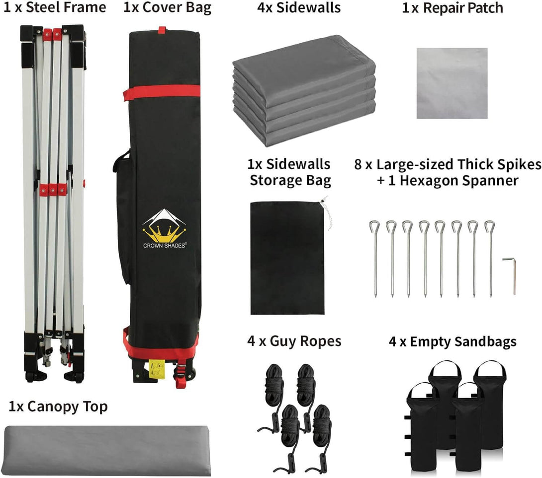 10x10 Commercial CenterLOK™ Canopy & 4 Sidewalls