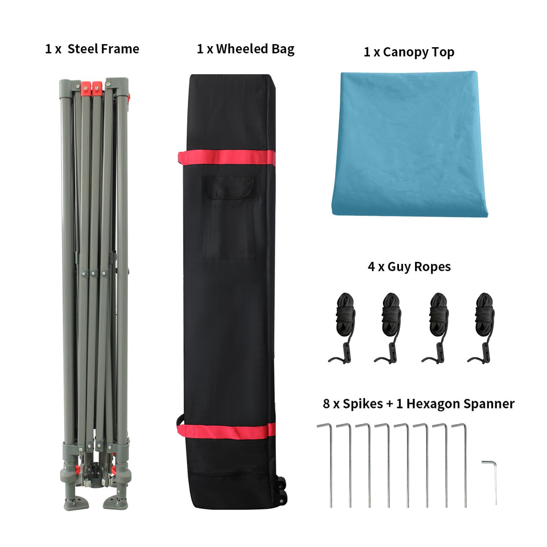 Tente pliante 10x10 - Ombre instantanée pour plage et extérieur