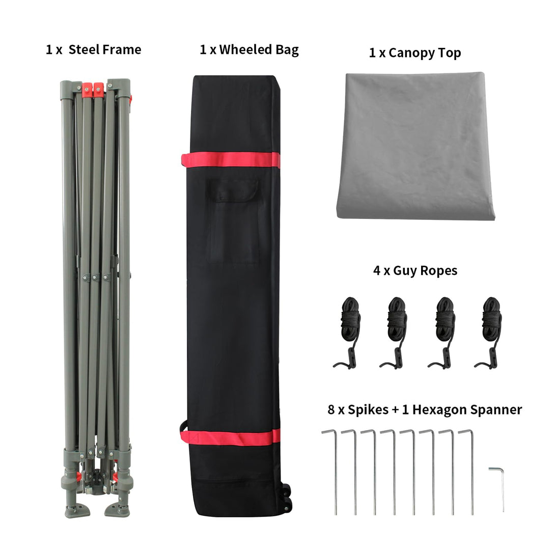 Tente pliante 10x10 - Ombre instantanée pour plage et extérieur