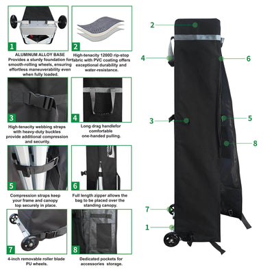 CROWN SHADES [M150A] 15x10 Custom Tent – Complete Set with Frame & Canopy
