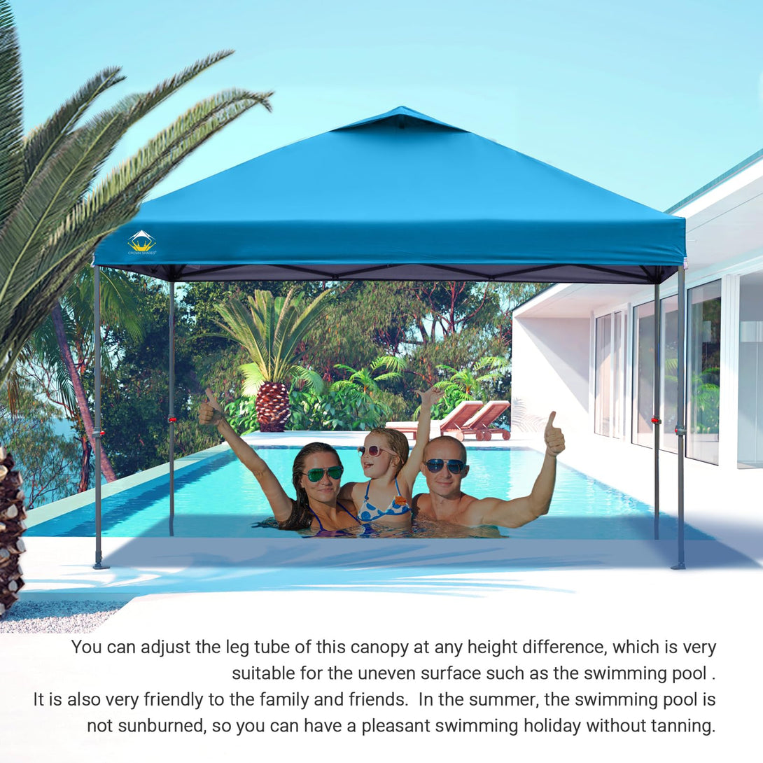 Tente pliante 10x10 - Ombre instantanée pour plage et extérieur