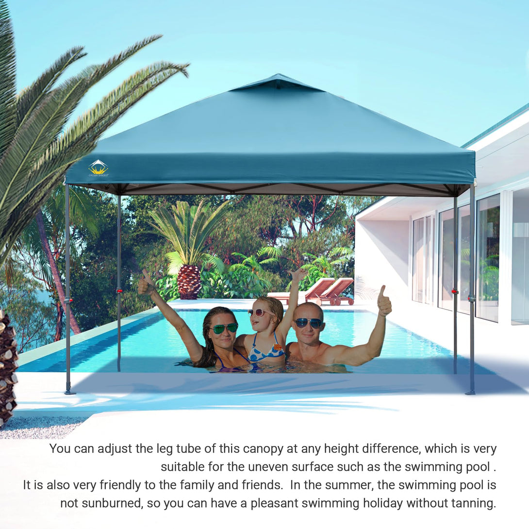 Tente pliante 10x10 - Ombre instantanée pour plage et extérieur