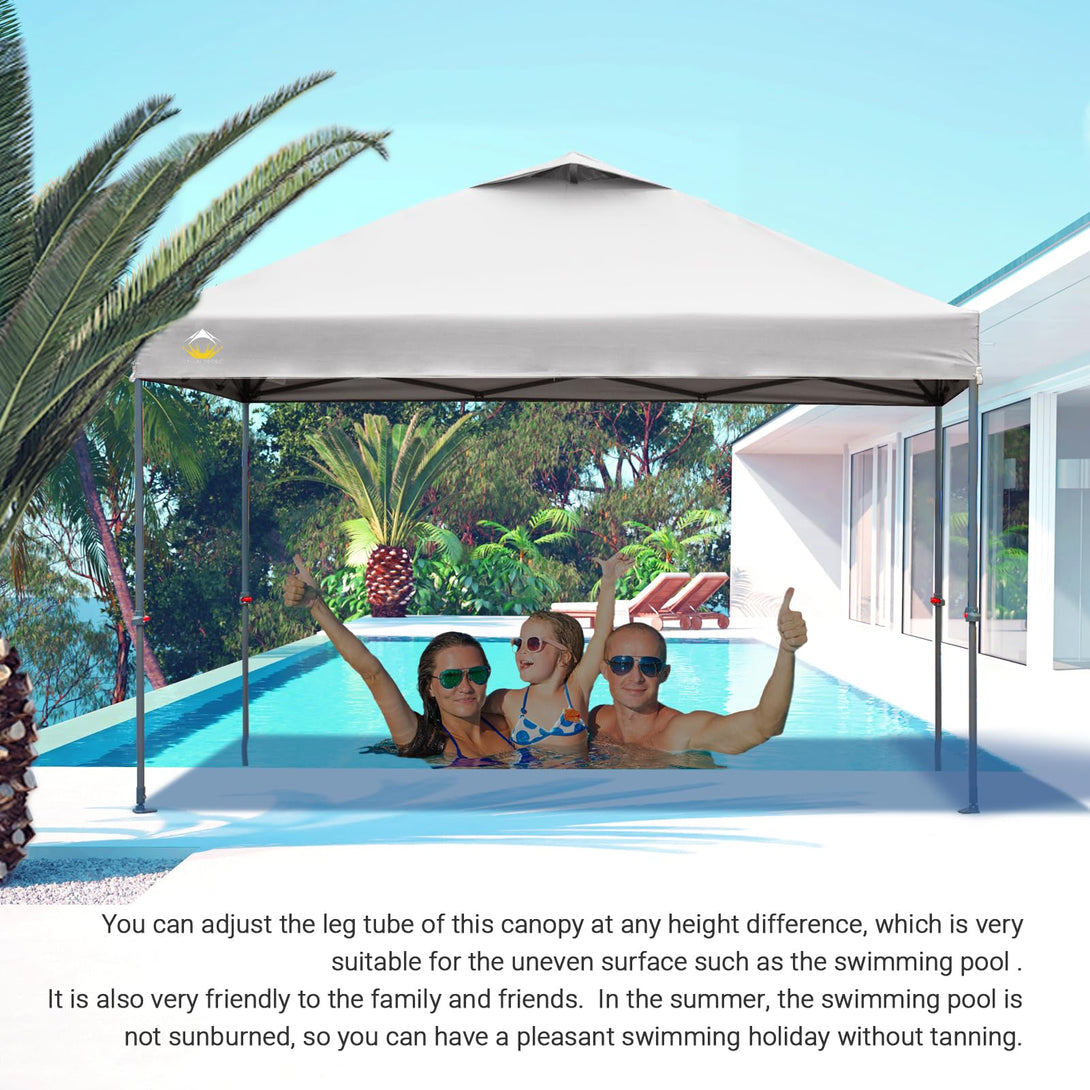 Tente pliante 10x10 - Ombre instantanée pour plage et extérieur