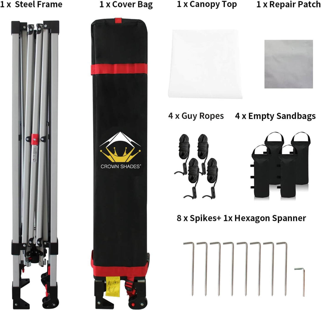 10x10 Recreational Centerlok Canopy - Sto 'N Go, Silver Coated, 150D - RM100H