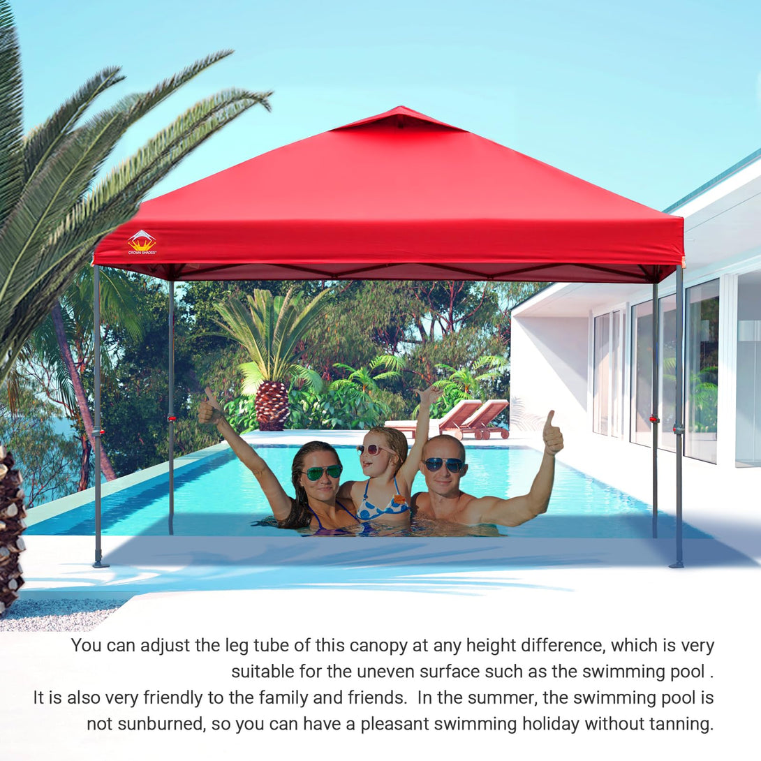 Tente pliante 10x10 - Ombre instantanée pour plage et extérieur