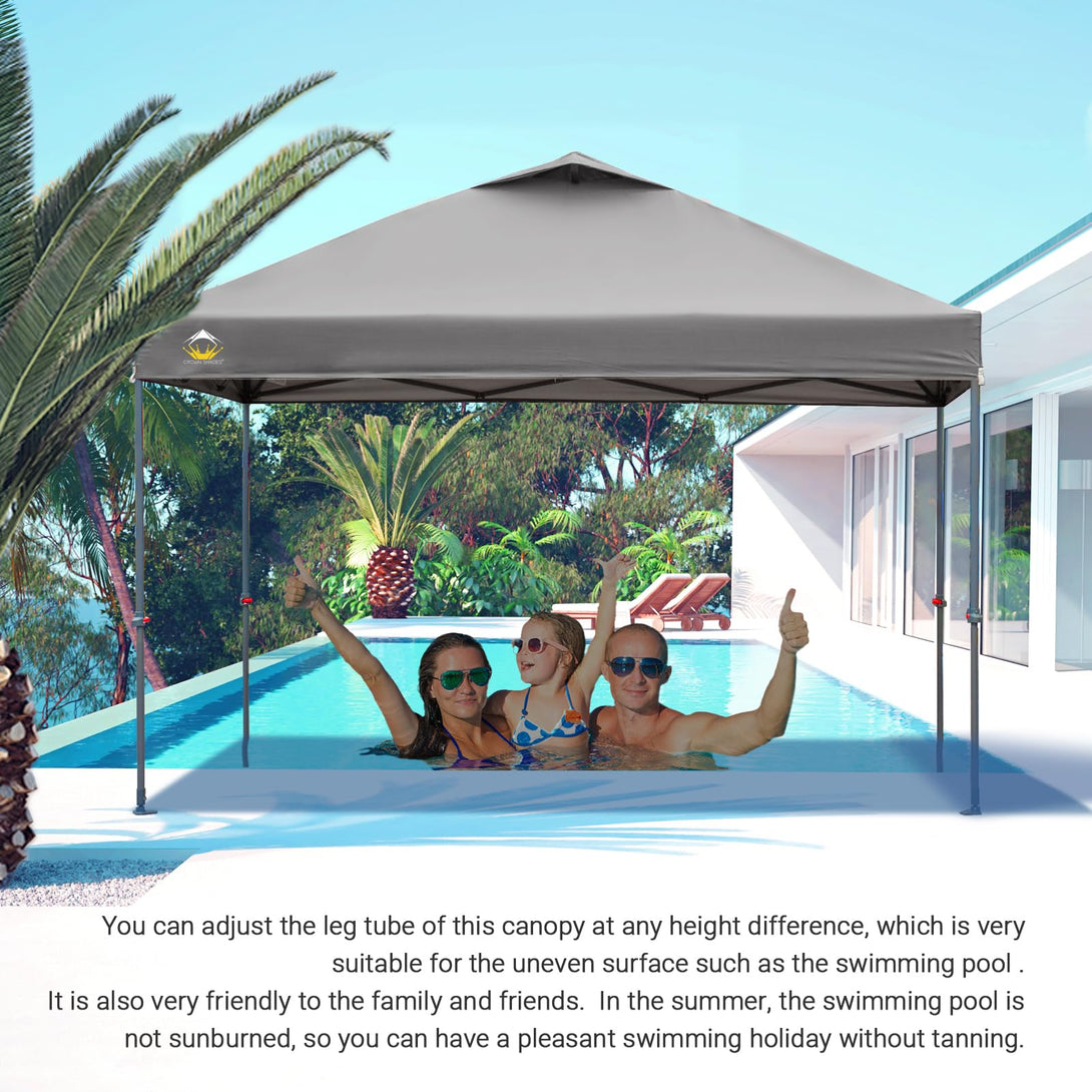 Tente pliante 10x10 - Ombre instantanée pour plage et extérieur