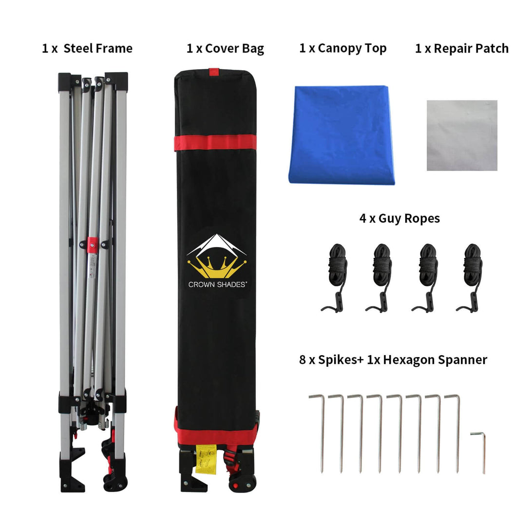 Canopée Recreational Centerlok 8x8 - Sto 'N Go, Revêtement Argenté, 150D - RS64F